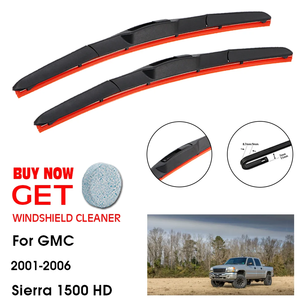 Car Wiper For GMC Sierra 1500 HD 22"+22" 2001-2006 Front Window Washer Windscreen Windshield Silica Gel Wiper Blades Accessories
Car Wiper For GMC Sierra 1500 HD 22"+22" 2001-2006 Front Window Washer Windscreen Windshield Silica Gel Wiper Blades Accessories