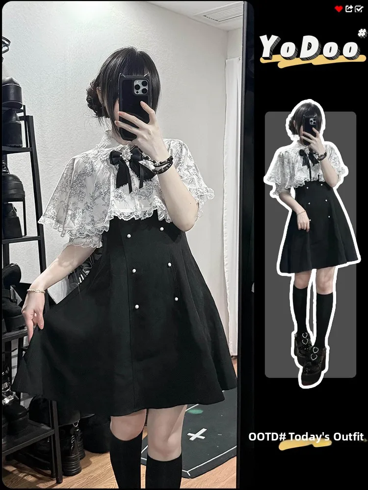 Sweet Waist-Cinching Dress And Shawl Set College Style Two-Piece Women's Fashion Set Breathable Polyester Short Sleeve round ...
Sweet Waist-Cinching Dress And Shawl Set College Style Two-Piece Women's Fashion Set Breathable Polyester Short Sleeve round ...