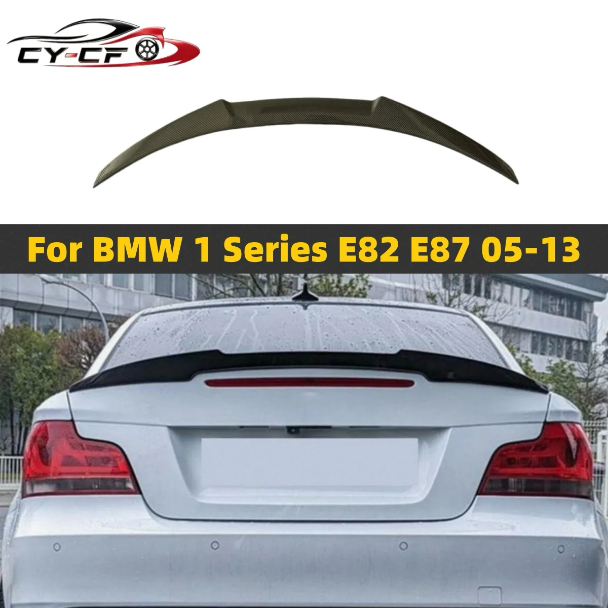 Real Carbon Fiber Rear Roof Trunk Spoiler Wing for BMW 1 Series E82 2007-2013 M4 Style Automotive Tail Wing FRP Car Body Kit
Real Carbon Fiber Rear Roof Trunk Spoiler Wing for BMW 1 Series E82 2007-2013 M4 Style Automotive Tail Wing FRP Car Body Kit