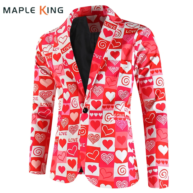 Мужской пиджак-блейзер класса люкс, новинка 2026 года, для праздничного образа на День святого Валентина, повседневный, с принтом в виде сердец, для вечеринок
Мужской пиджак-блейзер класса люкс, новинка 2026 года, для праздничного образа на День святого Валентина, повседневный, с принтом в виде сердец, для вечеринок