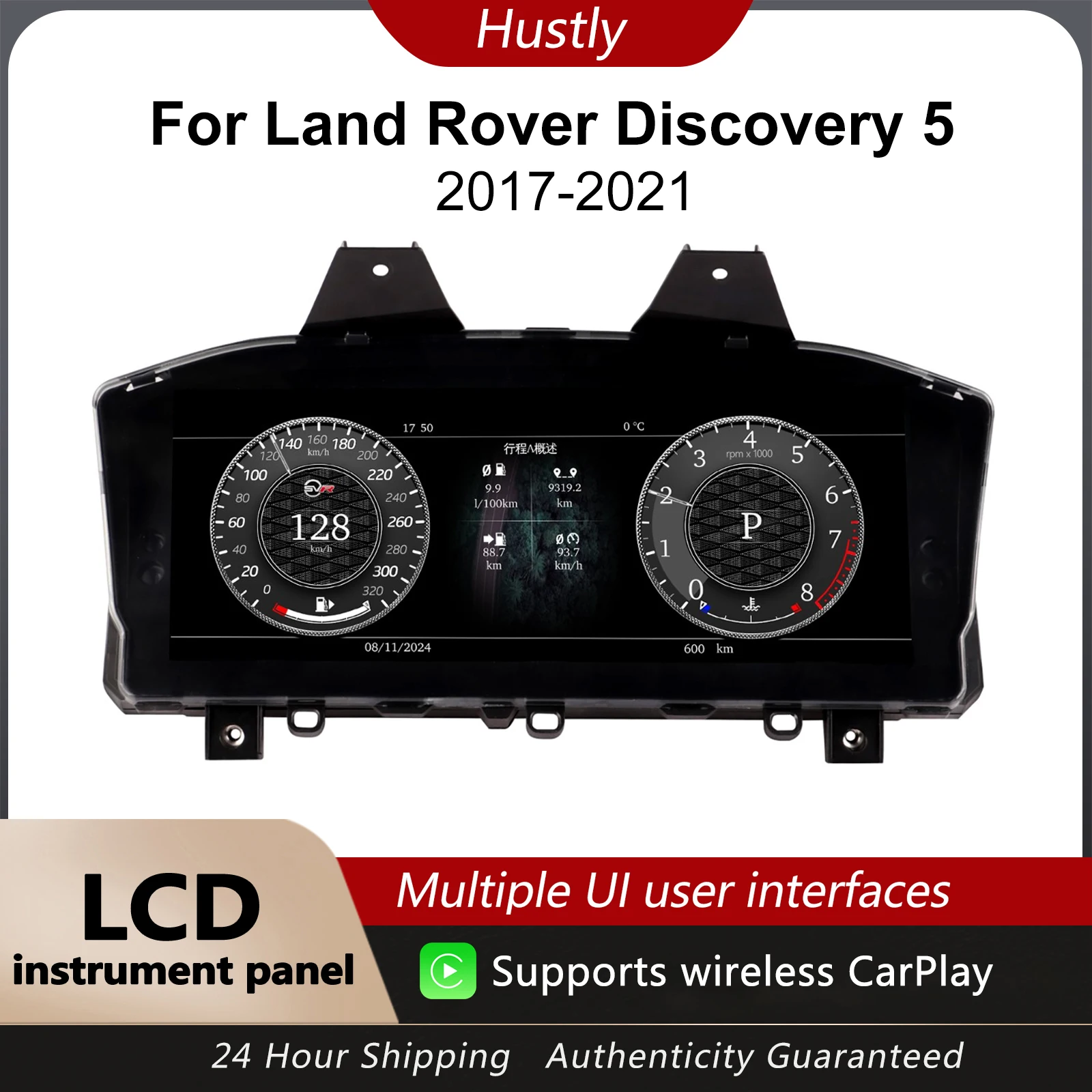 12.3-inch cluster digital instrument cluster For Land Rover Discovery 5 speedometer iOS CarPlay
12.3-inch cluster digital instrument cluster For Land Rover Discovery 5 speedometer iOS CarPlay