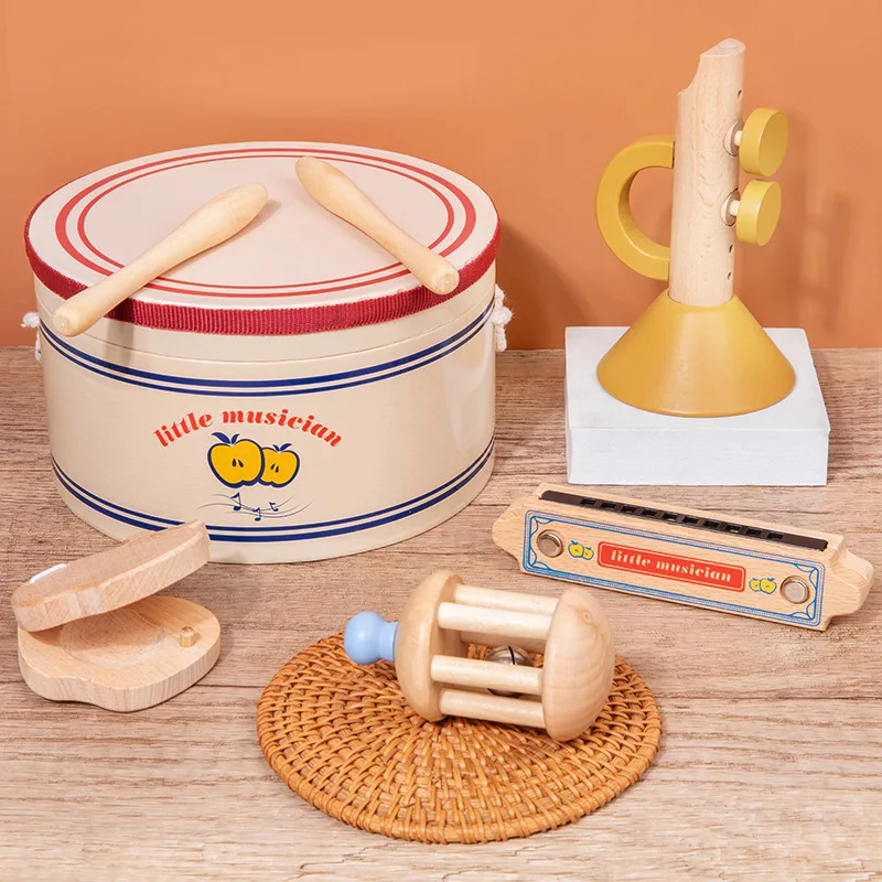 Early Education Wooden Musical Instrument Set, Little Musician Children's Educational Toys 6-piece Drum Set Xylophone
Early Education Wooden Musical Instrument Set, Little Musician Children's Educational Toys 6-piece Drum Set Xylophone