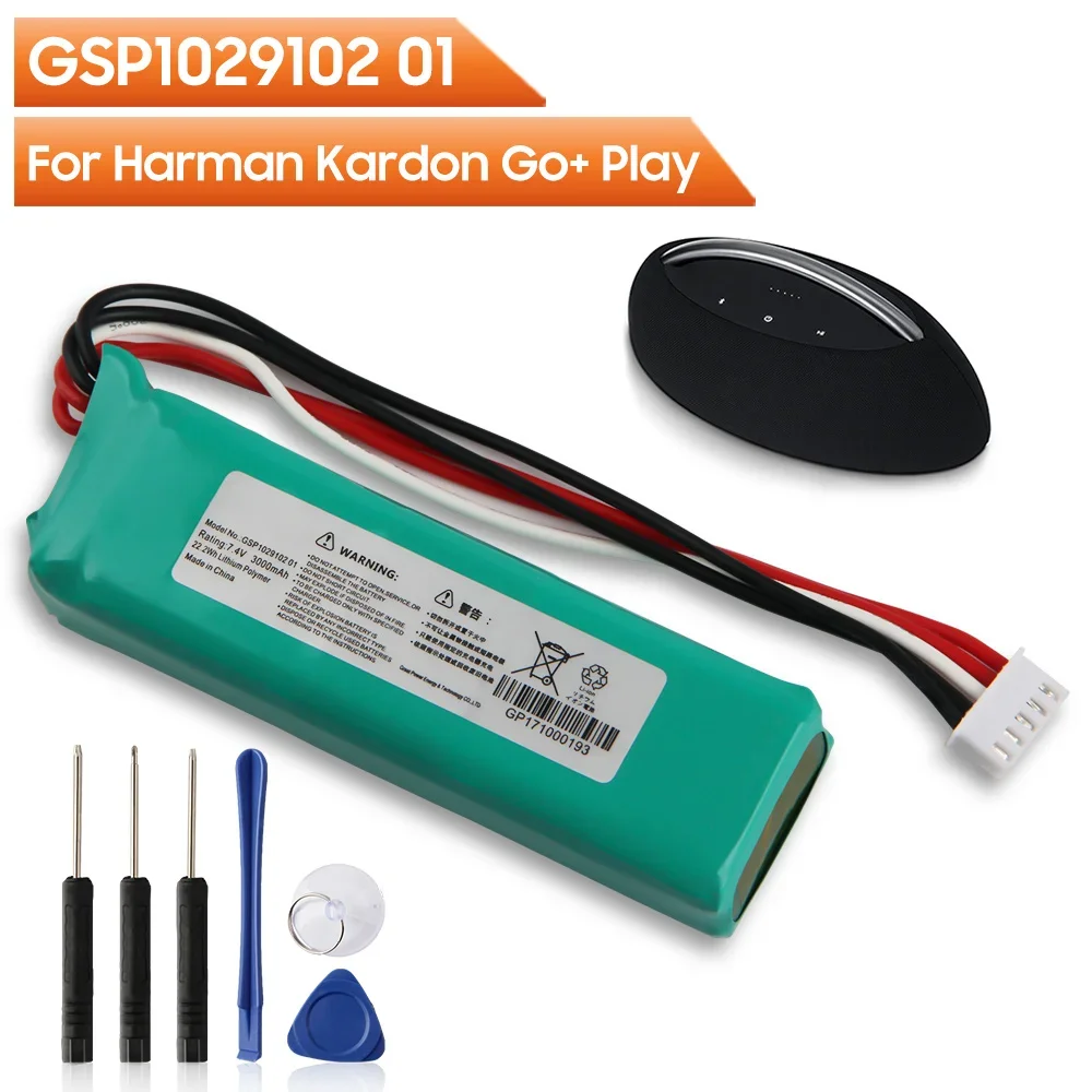 НОВАЯ сменная батарея GSP1029102 01 для Harman Kardon Go-play, Bluetooth-динамик, аккумулятор 3000 мАч
НОВАЯ сменная батарея GSP1029102 01 для Harman Kardon Go-play, Bluetooth-динамик, аккумулятор 3000 мАч