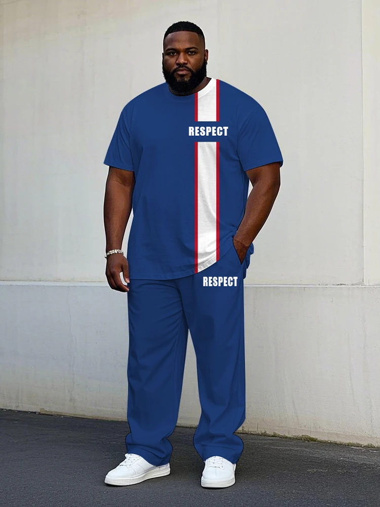 Biggmans 2025 Big & Tall Patchwork Style Outfits RESPECT Print Casual Short Sleeve T-shirt Pants Set Men Summer Two Piece Suit
Biggmans 2025 Big & Tall Patchwork Style Outfits RESPECT Print Casual Short Sleeve T-shirt Pants Set Men Summer Two Piece Suit