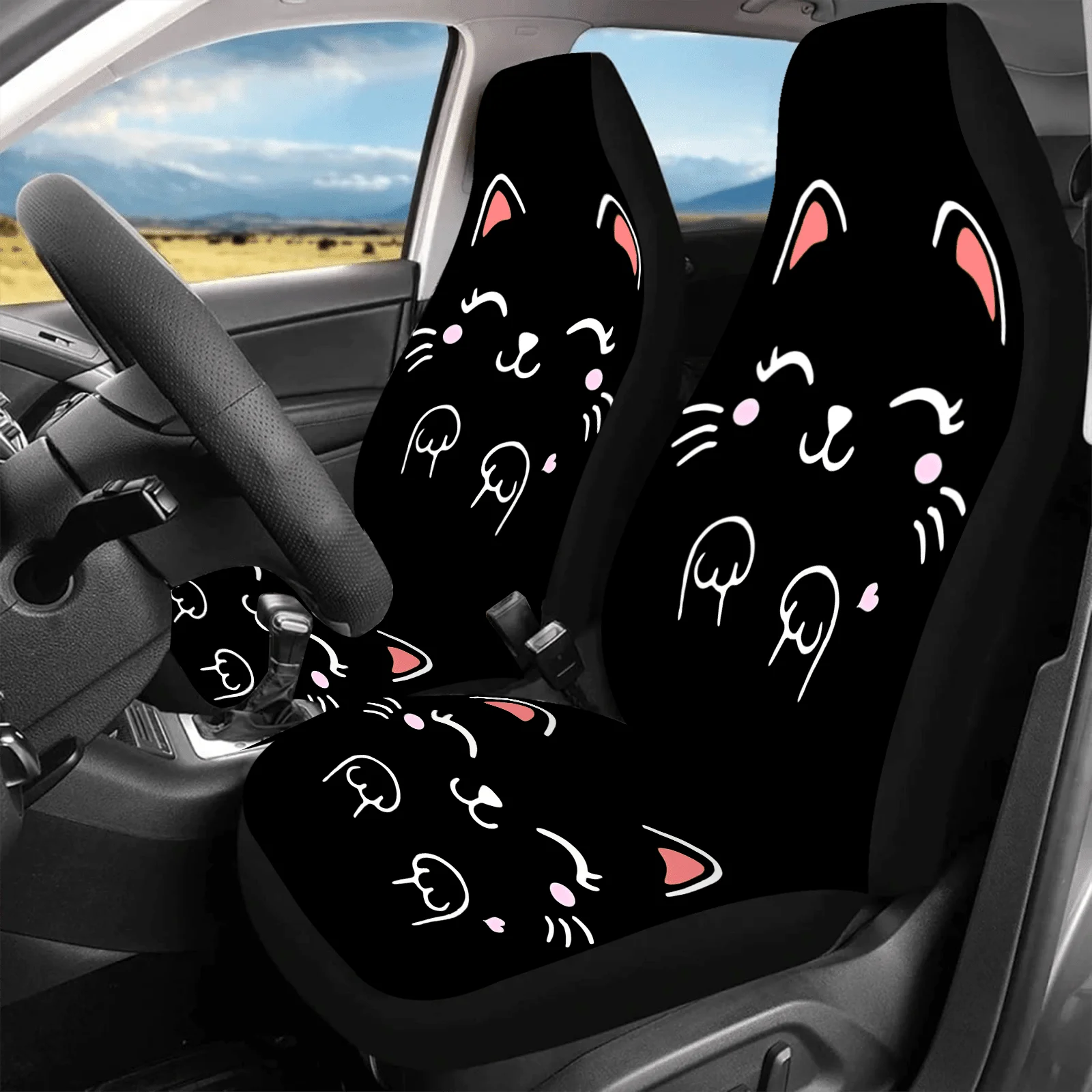 Cute Cat Print Car Seat Covers For Front Seats SUV Sedan Truck Adult Use
Cute Cat Print Car Seat Covers For Front Seats SUV Sedan Truck Adult Use