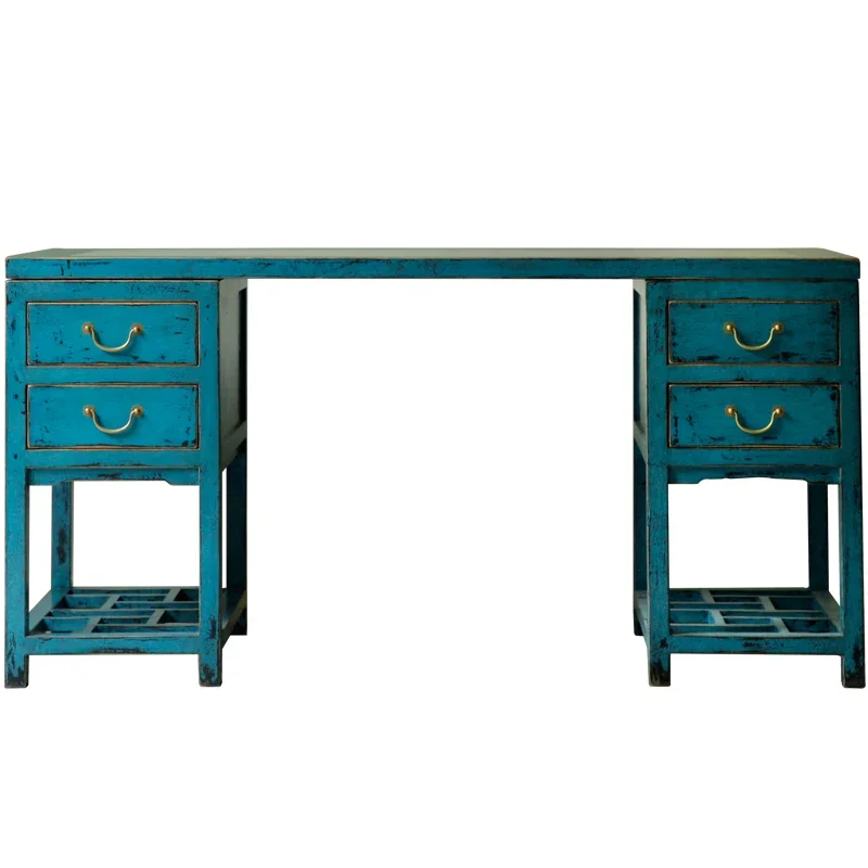 New Chinese style solid wood antique marble study furniture writing desk office desk
New Chinese style solid wood antique marble study furniture writing desk office desk