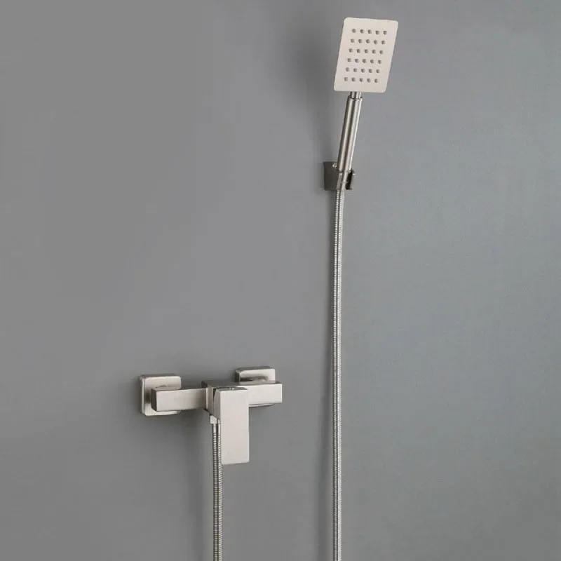 304 Stainless Steel Shower Set Nickel Hot And Cold Mixer Water Shower Faucet Bathroom Square Bathtub Faucet Shower Faucets Set
304 Stainless Steel Shower Set Nickel Hot And Cold Mixer Water Shower Faucet Bathroom Square Bathtub Faucet Shower Faucets Set