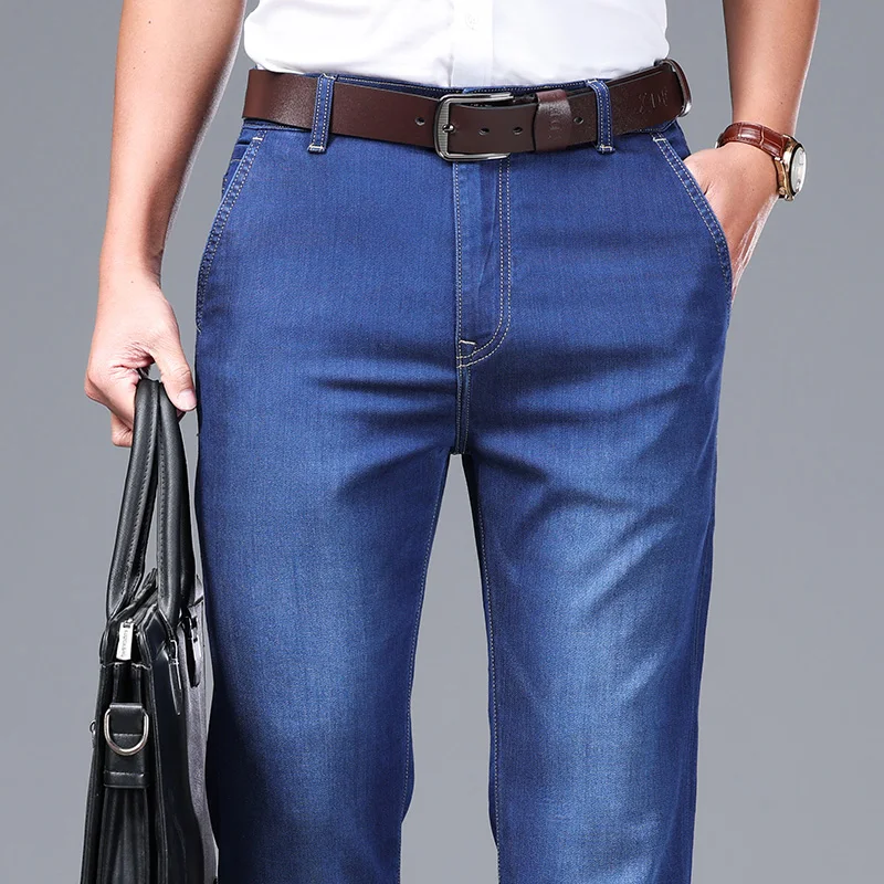 2026 Summer Brand Men's Fit Straight Stretch Lightweight Jeans Business Smart Casual High Waisted Soft Breathable office Pants
2026 Summer Brand Men's Fit Straight Stretch Lightweight Jeans Business Smart Casual High Waisted Soft Breathable office Pants
