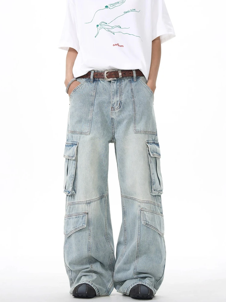 Американские винтажные рваные джинсы свободного кроя с широкими штанинами и множеством карманов для мужчин, летняя новинка, молодежная мода
Американские винтажные рваные джинсы свободного кроя с широкими штанинами и множеством карманов для мужчин, летняя новинка, молодежная мода