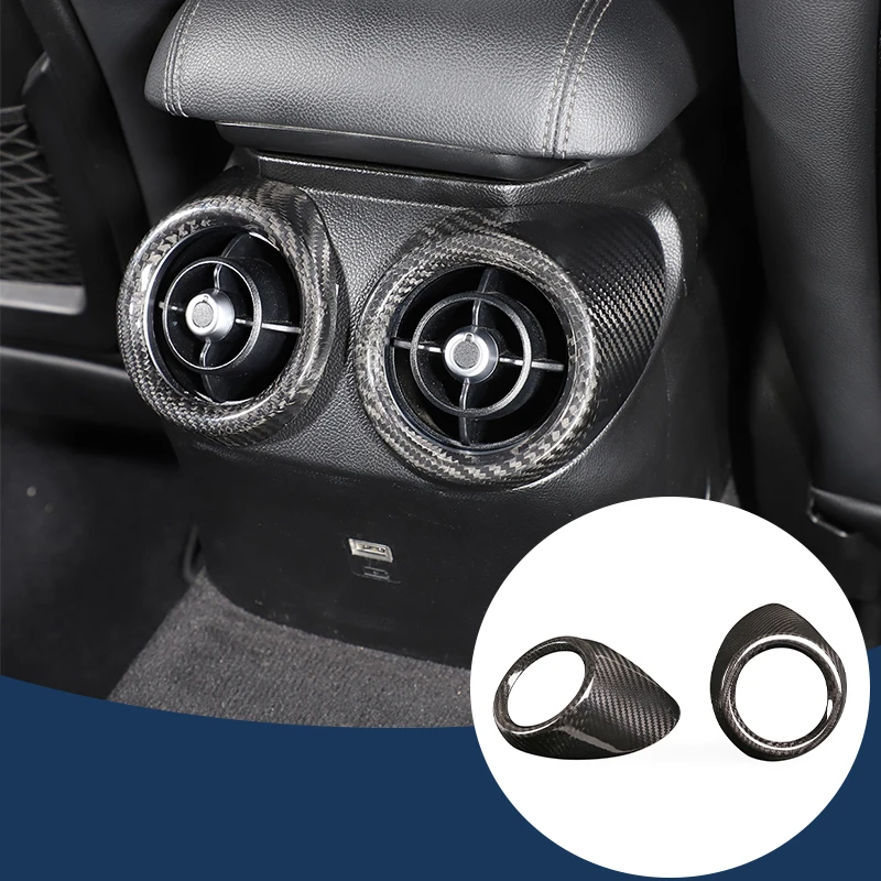 Real Carbon Fiber Car Rear Air Conditioning Vent Outlet Frame Trim Cover For Alfa Romeo Giulia 2017-2020 Interior Accessories
Real Carbon Fiber Car Rear Air Conditioning Vent Outlet Frame Trim Cover For Alfa Romeo Giulia 2017-2020 Interior Accessories