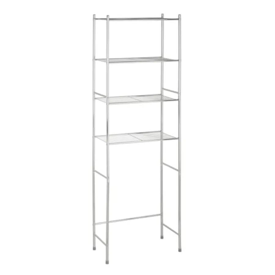 4-Tier Over-The-Toilet Storage Shelf - Space-Saving Steel Bathroom Restroom Organizer with Neutral Chrome Finish Ideal for Towe
4-Tier Over-The-Toilet Storage Shelf - Space-Saving Steel Bathroom Restroom Organizer with Neutral Chrome Finish Ideal for Towe