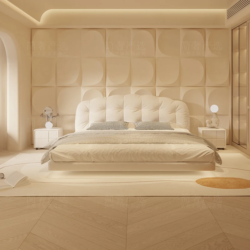 Princess European Bed Double Kawaii Beauty Japanese Minimalist Bed Lazy Designer Wedding Simple Wood Muebles Bedroom Furniture
Princess European Bed Double Kawaii Beauty Japanese Minimalist Bed Lazy Designer Wedding Simple Wood Muebles Bedroom Furniture