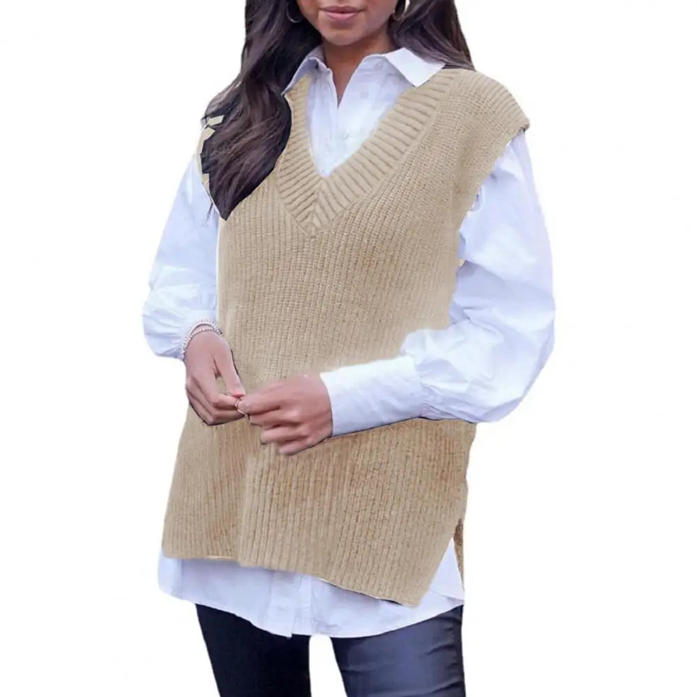 Super Soft Trendy Slit Knitting Vest Waistcoat Temperament Women Sweater Vest Good Touch for Office
Super Soft Trendy Slit Knitting Vest Waistcoat Temperament Women Sweater Vest Good Touch for Office