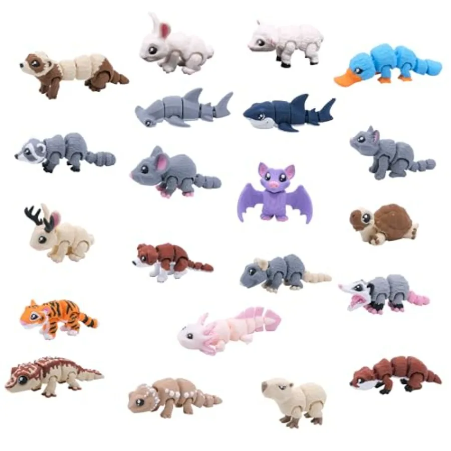 3D Printed Animal Figurine Set, 21pcs Articulated Miniature Collectibles, Flexible Joint Desk Decor and Office Stress Relief Co
3D Printed Animal Figurine Set, 21pcs Articulated Miniature Collectibles, Flexible Joint Desk Decor and Office Stress Relief Co