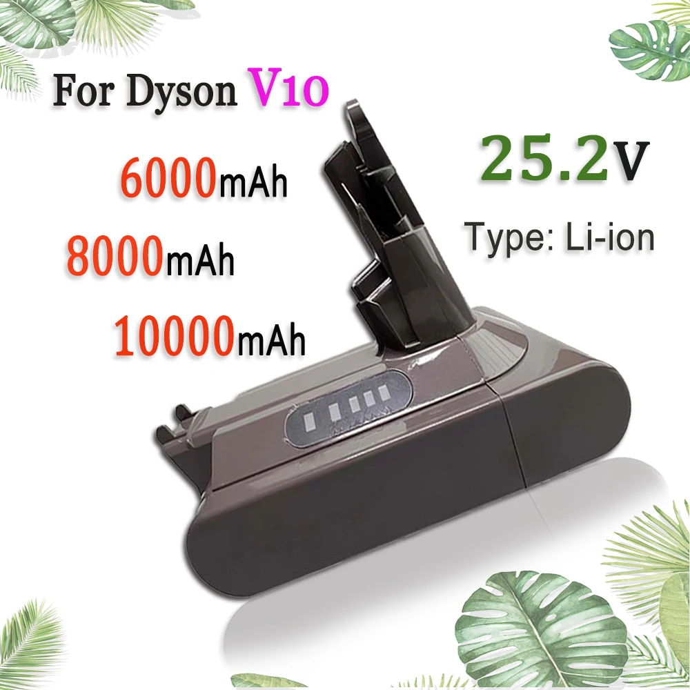 V10 SV12 Rechargeable Battery 25.2V 6000/8000/10000mAh For Dyson V10 Absolute Replaceable Fluffy Cyclone Vacuum Cleaner Battery
V10 SV12 Rechargeable Battery 25.2V 6000/8000/10000mAh For Dyson V10 Absolute Replaceable Fluffy Cyclone Vacuum Cleaner Battery