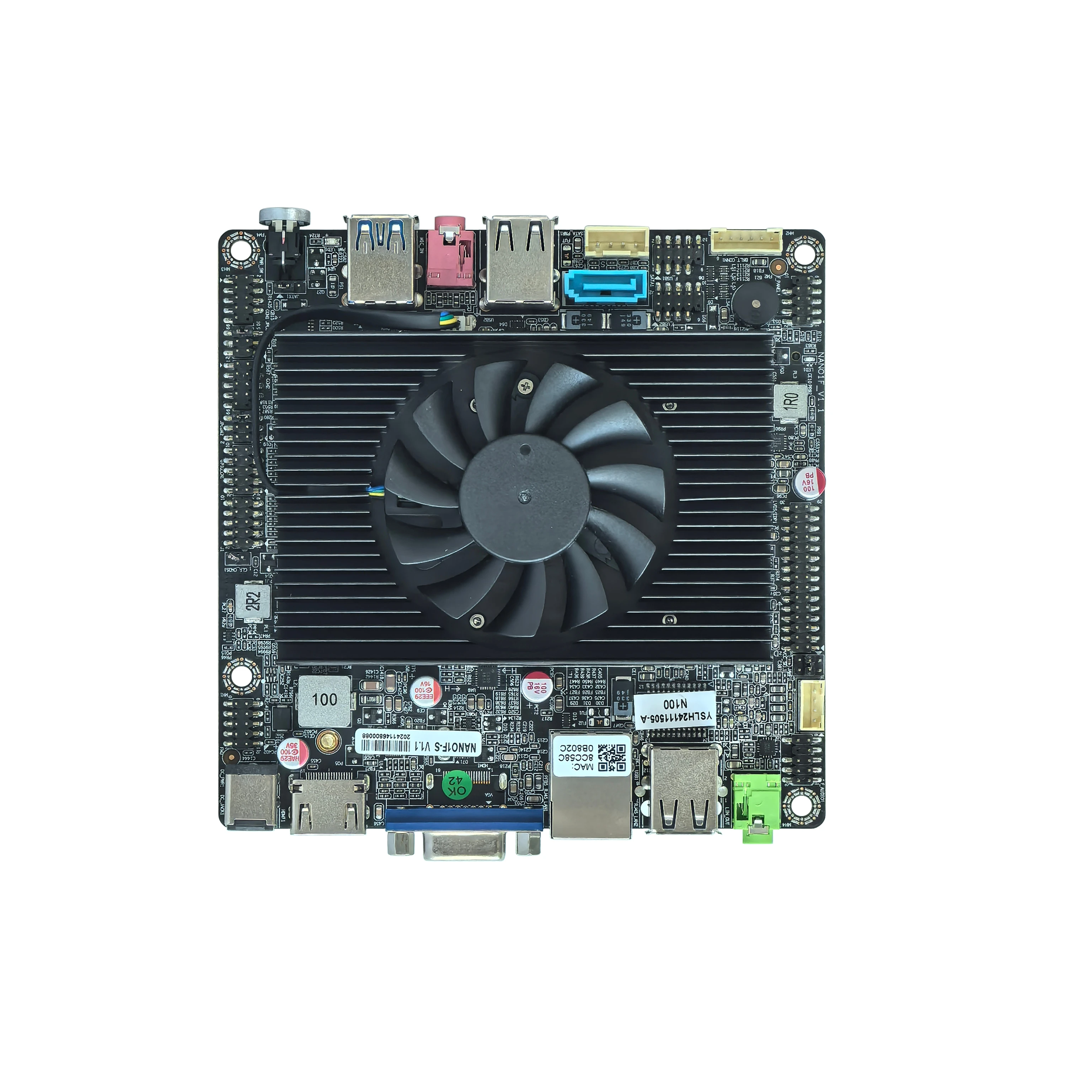 2025 New NANO-ITX Mainboard N100 Processor Quad Core 1NB-DDR4 RAM max 16G UHD Graphics M.2-SSD 2COM Silent Fan
2025 New NANO-ITX Mainboard N100 Processor Quad Core 1NB-DDR4 RAM max 16G UHD Graphics M.2-SSD 2COM Silent Fan