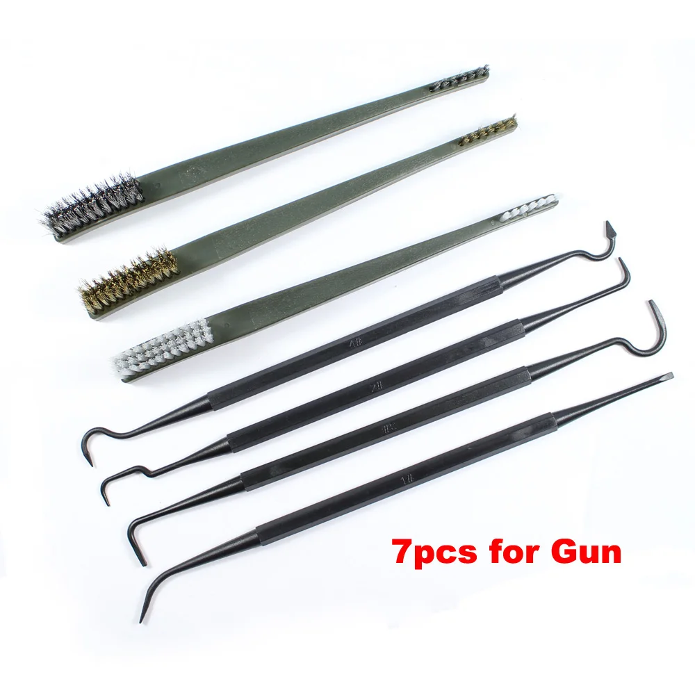 7pcs Outdoor Rifle Cleaning Kit 3pcs Brush 4pcs Pick Set Rifle Pistol Camping Accessories Rifle Cleaning Tool
7pcs Outdoor Rifle Cleaning Kit 3pcs Brush 4pcs Pick Set Rifle Pistol Camping Accessories Rifle Cleaning Tool