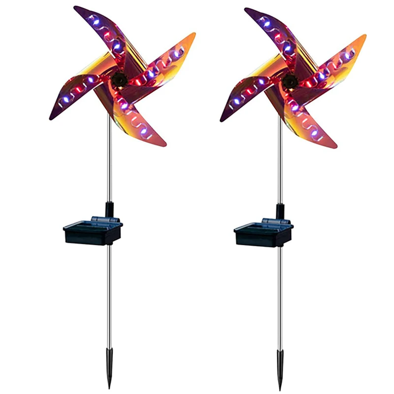 Solar Wind Spinner Windmill Garden Stake Light Colorful LED Wind Sculpture Solar-Powered Garden Landscape Light
Solar Wind Spinner Windmill Garden Stake Light Colorful LED Wind Sculpture Solar-Powered Garden Landscape Light