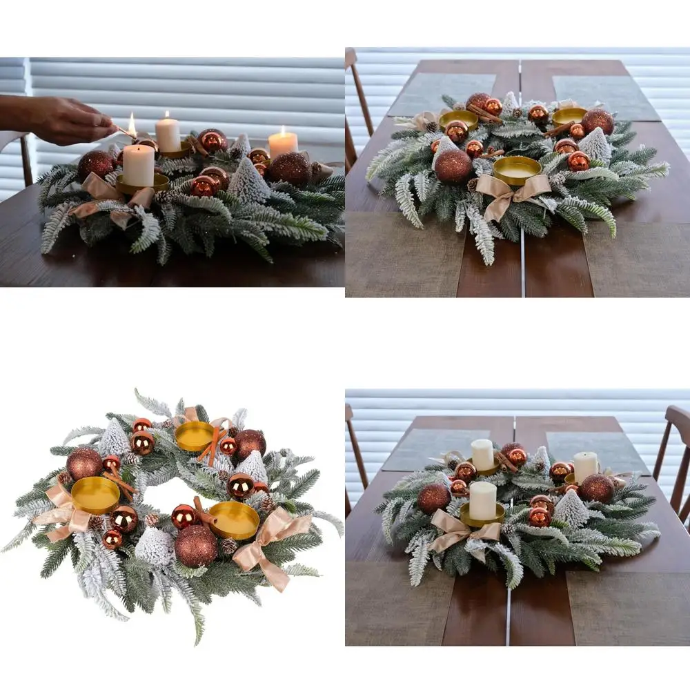 3-Arm 28 Christmas Candle Wreath - Elegant Centerpiece for Holiday Dining & Kitchen Decor
3-Arm 28 Christmas Candle Wreath - Elegant Centerpiece for Holiday Dining & Kitchen Decor