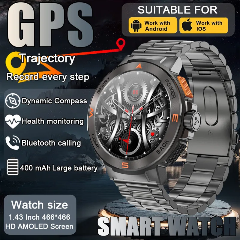 For XIAO MI Sport Smart Watch Men 1.43inch HD Screen GPS tracker Compass Bluetooth Call Health monitoring Waterproof Smart Watch
For XIAO MI Sport Smart Watch Men 1.43inch HD Screen GPS tracker Compass Bluetooth Call Health monitoring Waterproof Smart Watch