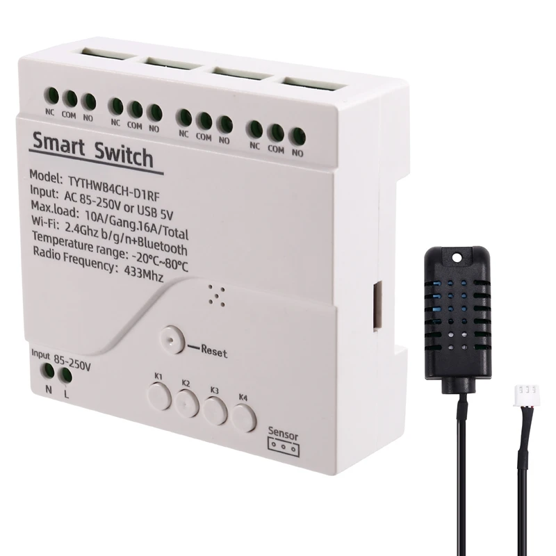 Tuya Wifi Smart Switch Temperature Humidity Sensor Monitor AC 85-250V Wireless Smart Switch For Alexa Google Home
Tuya Wifi Smart Switch Temperature Humidity Sensor Monitor AC 85-250V Wireless Smart Switch For Alexa Google Home