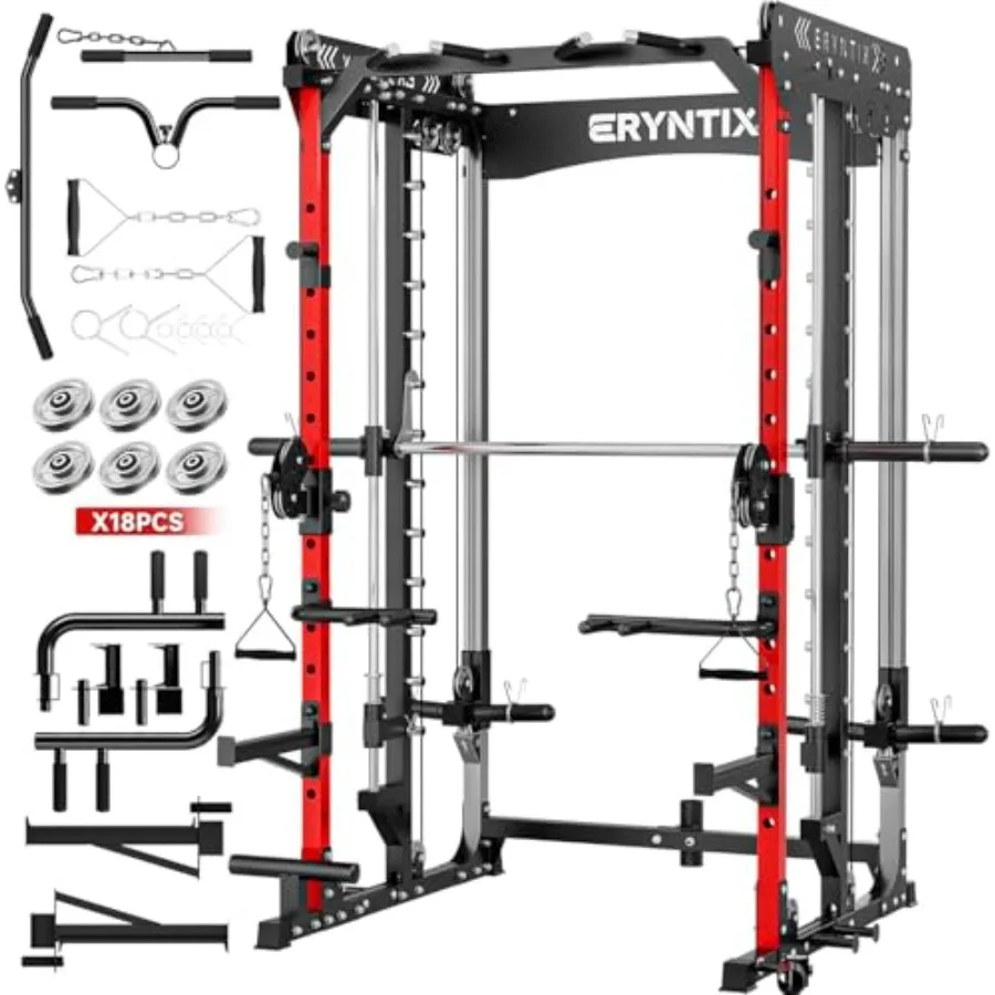 Многофункциональная силовая рама Smith Machine Power Cage с кроссовером, стойкой для приседаний, турником для подтягиваний и блоком для жима лежа, нагрузка до 2600 фунтов, для домашнего спортзала
Многофункциональная силовая рама Smith Machine Power Cage с кроссовером, стойкой для приседаний, турником для подтягиваний и блоком для жима лежа, нагрузка до 2600 фунтов, для домашнего спортзала