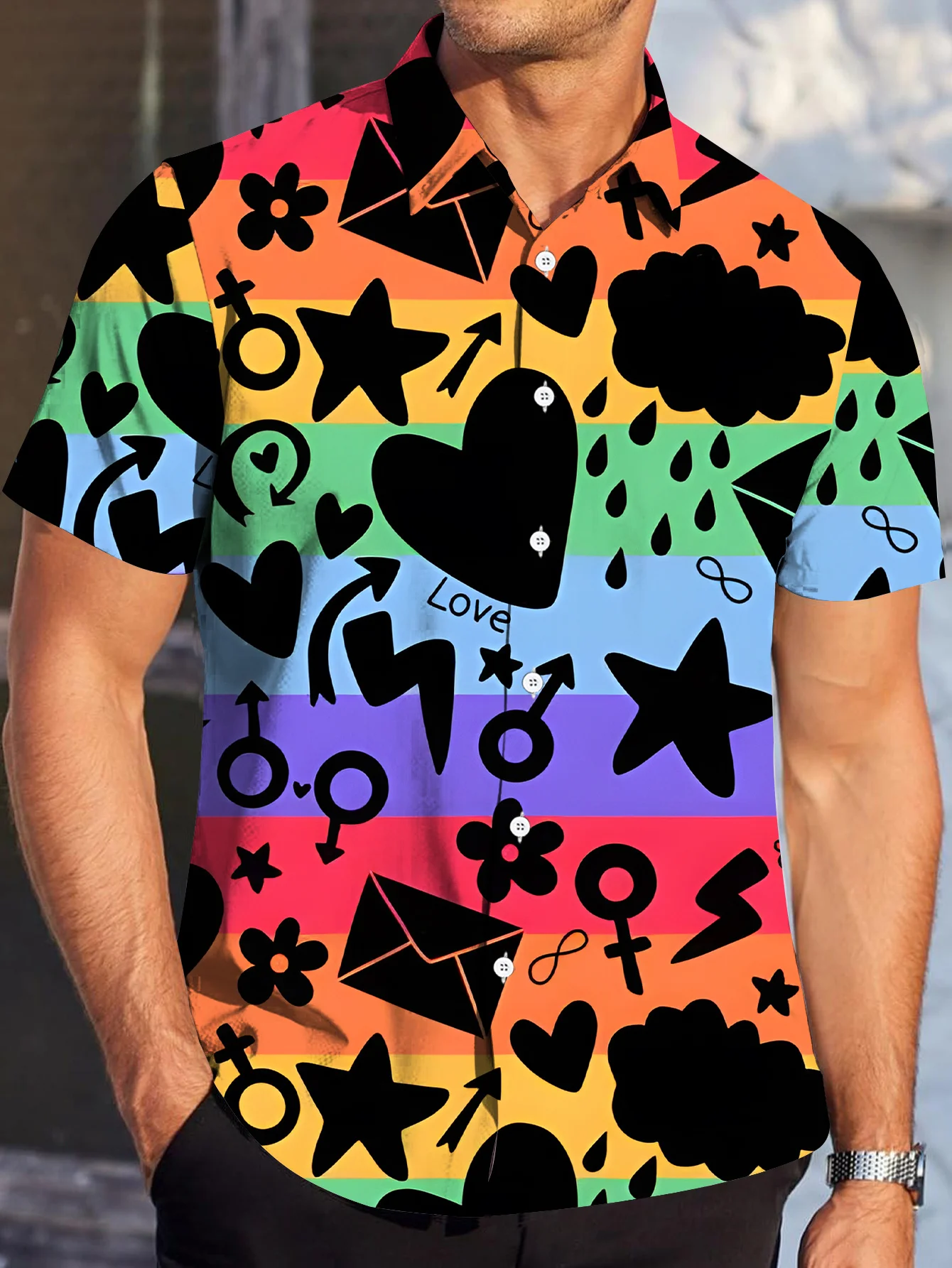 Hawaiian Men's Casual Fashion Short Sleeve Shirt New Pattern Novel Color Bright Color 2025,
Hawaiian Men's Casual Fashion Short Sleeve Shirt New Pattern Novel Color Bright Color 2025,