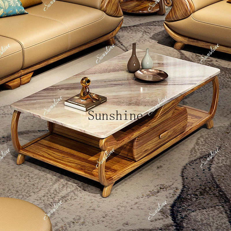 Modern new Chinese ebony simple marble surface living room tea table
Modern new Chinese ebony simple marble surface living room tea table