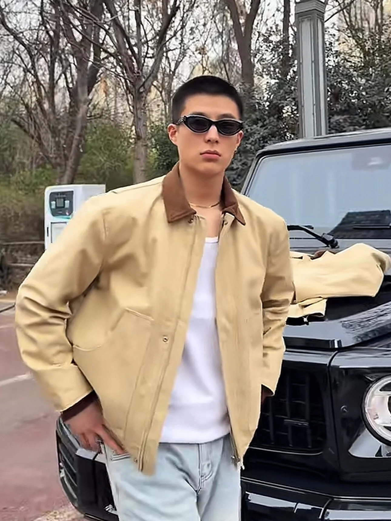 American Detroit Collared ort Workwear Jaet Men's Autumn Winter Sli Versatile Patchwork Large ket Design Coat
American Detroit Collared ort Workwear Jaet Men's Autumn Winter Sli Versatile Patchwork Large ket Design Coat