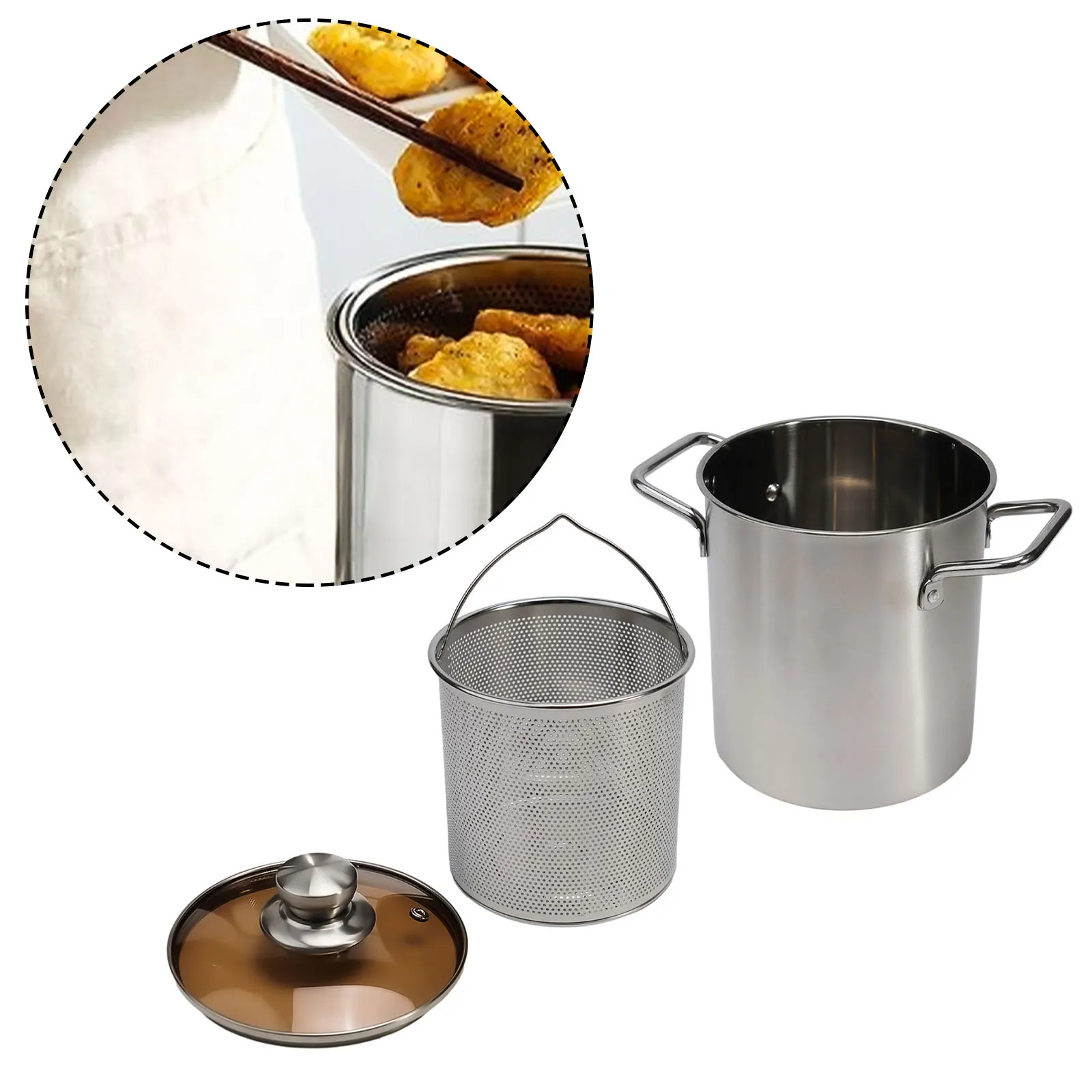 Deep Frying Pot with Stainless Steel Fry Basket Perfect for Meat Wontons and More Rust Resistant and Easy to Use
Deep Frying Pot with Stainless Steel Fry Basket Perfect for Meat Wontons and More Rust Resistant and Easy to Use