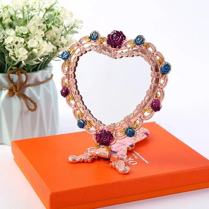 Vintage Metal Mirrors Women Handheld Long Handle Makeup Mirrors Mini Vintage Decoration Folding Mirror
Vintage Metal Mirrors Women Handheld Long Handle Makeup Mirrors Mini Vintage Decoration Folding Mirror