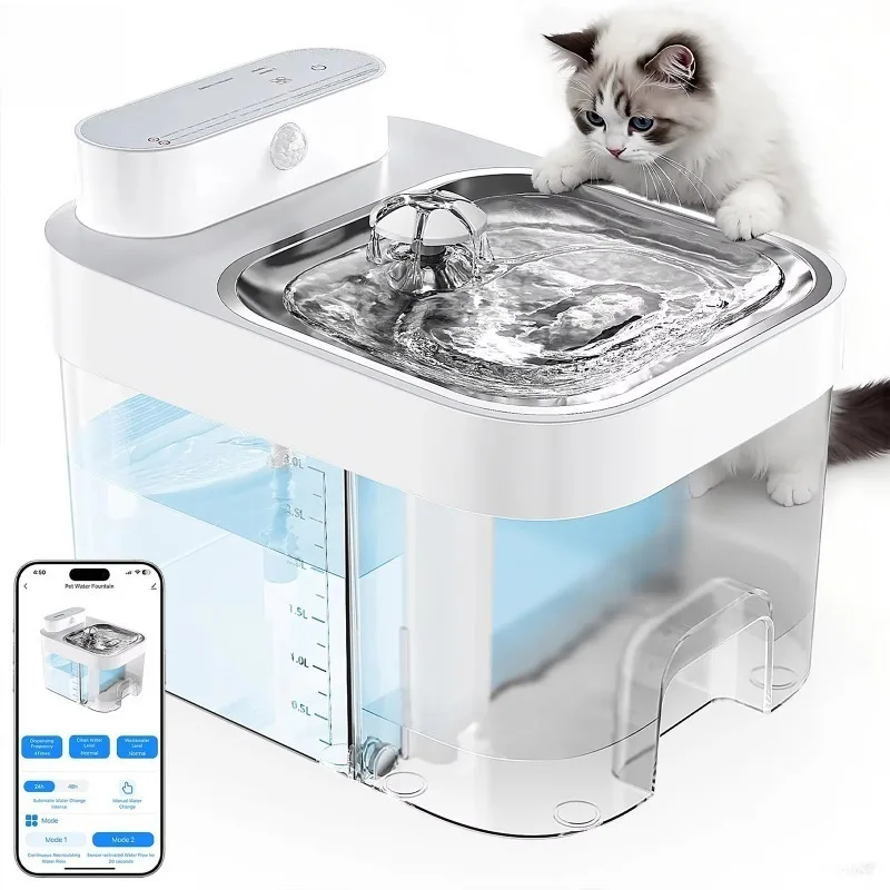 Cat Water Fountain No Filter Cotton Water Fountains for Cats Indoor Stainless Steel Automatic Water Dispenser for Pet
Cat Water Fountain No Filter Cotton Water Fountains for Cats Indoor Stainless Steel Automatic Water Dispenser for Pet