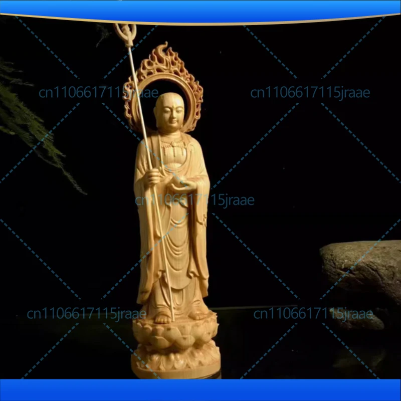 Natural Cypress Ksitigarbha Bodhisattva Statue - Buddhist Figure for Home Room Office Feng Shui Decorative Ornament
Natural Cypress Ksitigarbha Bodhisattva Statue - Buddhist Figure for Home Room Office Feng Shui Decorative Ornament