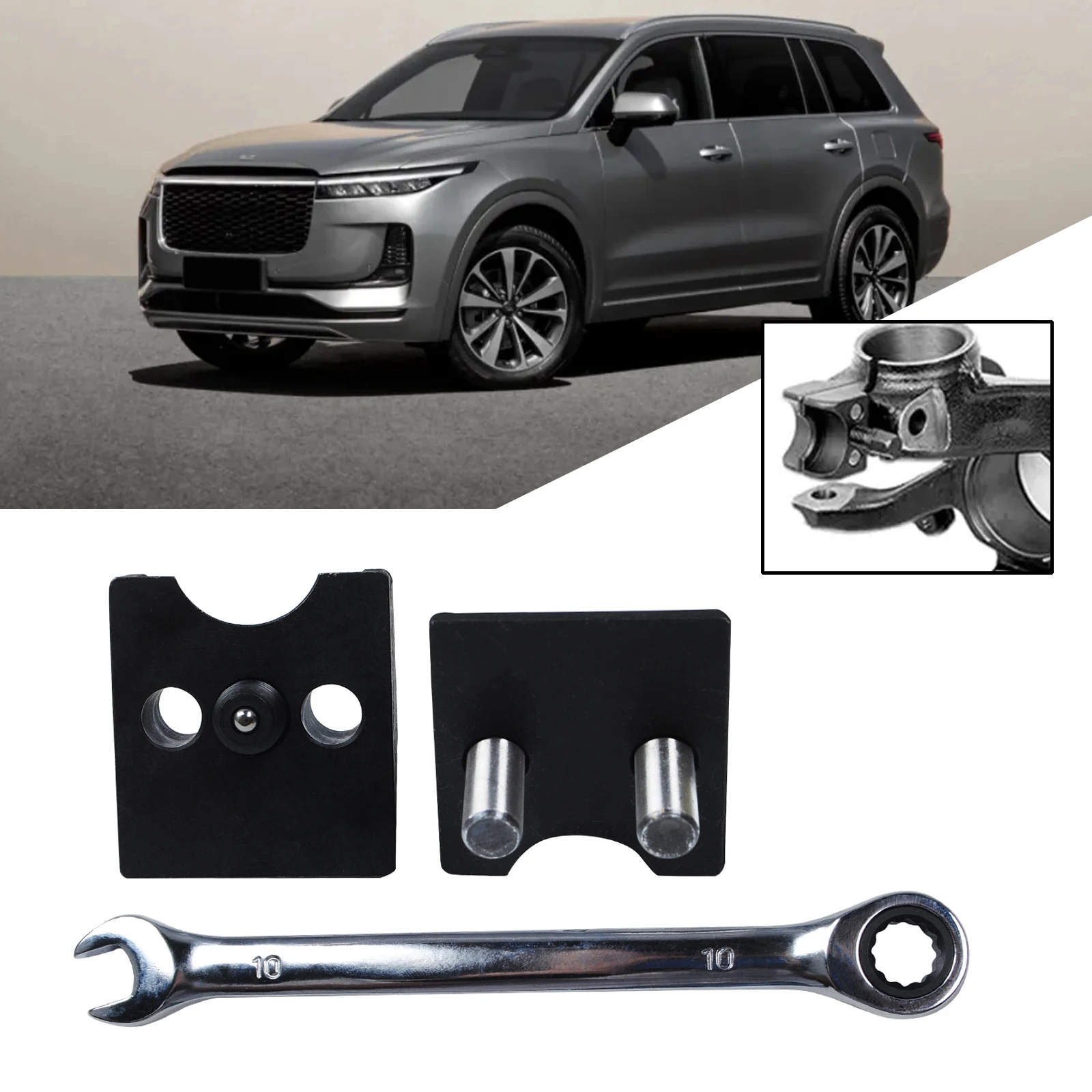 Shock Absorber Sheep Horn Spreader Disassembly Tool - Professional Strut Compressor Disassembly Kit for Car Suspension Repair
Shock Absorber Sheep Horn Spreader Disassembly Tool - Professional Strut Compressor Disassembly Kit for Car Suspension Repair