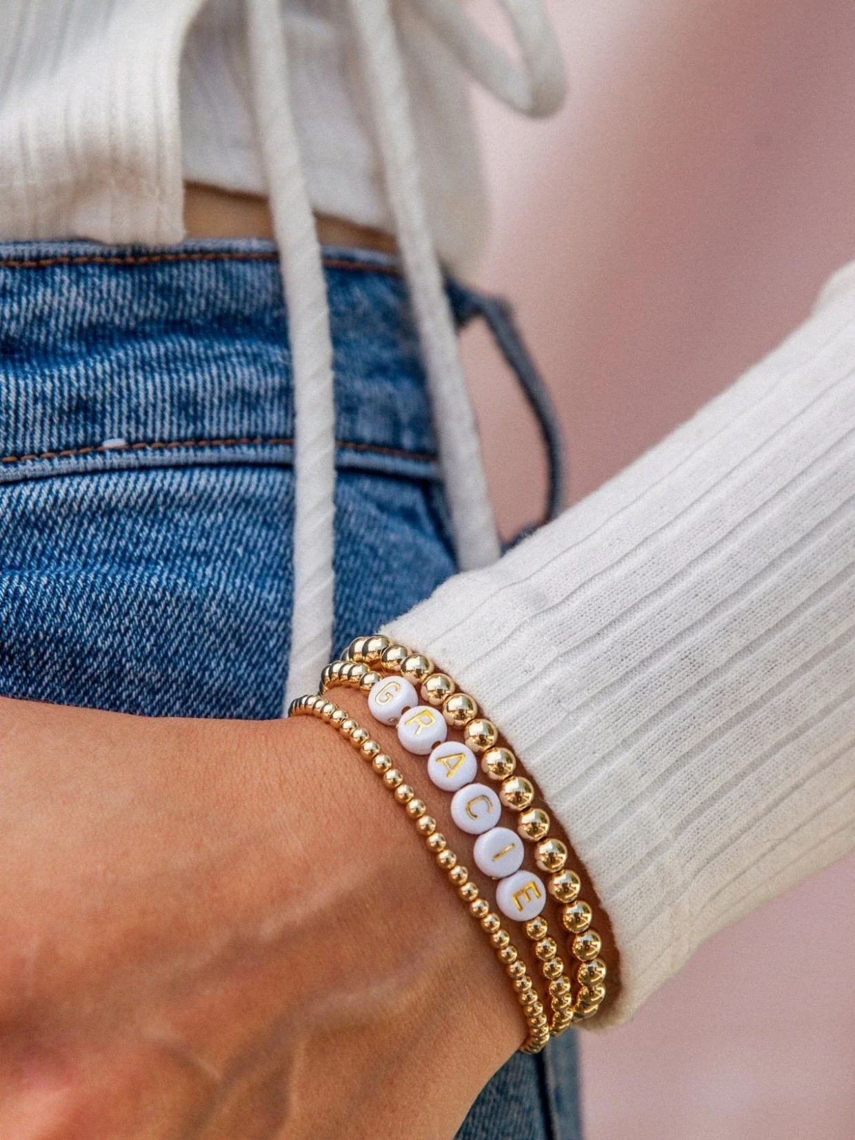 CCGOOD Customize Letter Name Bracelet 3/5mm 18 K Golden Plate Color Beads Bracelets for Women Personalized Boho Jewelry Pulseras
CCGOOD Customize Letter Name Bracelet 3/5mm 18 K Golden Plate Color Beads Bracelets for Women Personalized Boho Jewelry Pulseras