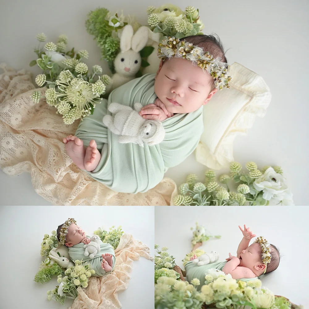 Spring Themed Newborn Photography Props Soft Baby Wrap Flower Headband Plush Animal Props for Studio Baby Growth Memorial Photos
Spring Themed Newborn Photography Props Soft Baby Wrap Flower Headband Plush Animal Props for Studio Baby Growth Memorial Photos