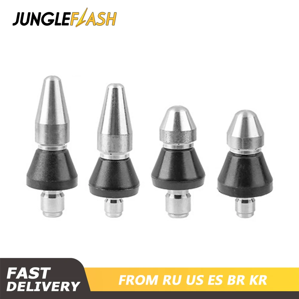 JUNGLEFLASH Pressure Washer Nozzle Pipe Dredging Nozzle Washer Sewer 6 Jet Nozzle Washing Machine Drain Cleaning Car Accesories
JUNGLEFLASH Pressure Washer Nozzle Pipe Dredging Nozzle Washer Sewer 6 Jet Nozzle Washing Machine Drain Cleaning Car Accesories