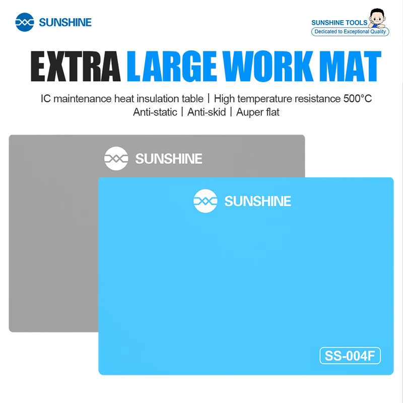 SUNSHINE SS-004F Large Size Heat-Resistant Soldering Silicone Pad Working Platform Mat BGA PCB Welding Repair Tools
SUNSHINE SS-004F Large Size Heat-Resistant Soldering Silicone Pad Working Platform Mat BGA PCB Welding Repair Tools