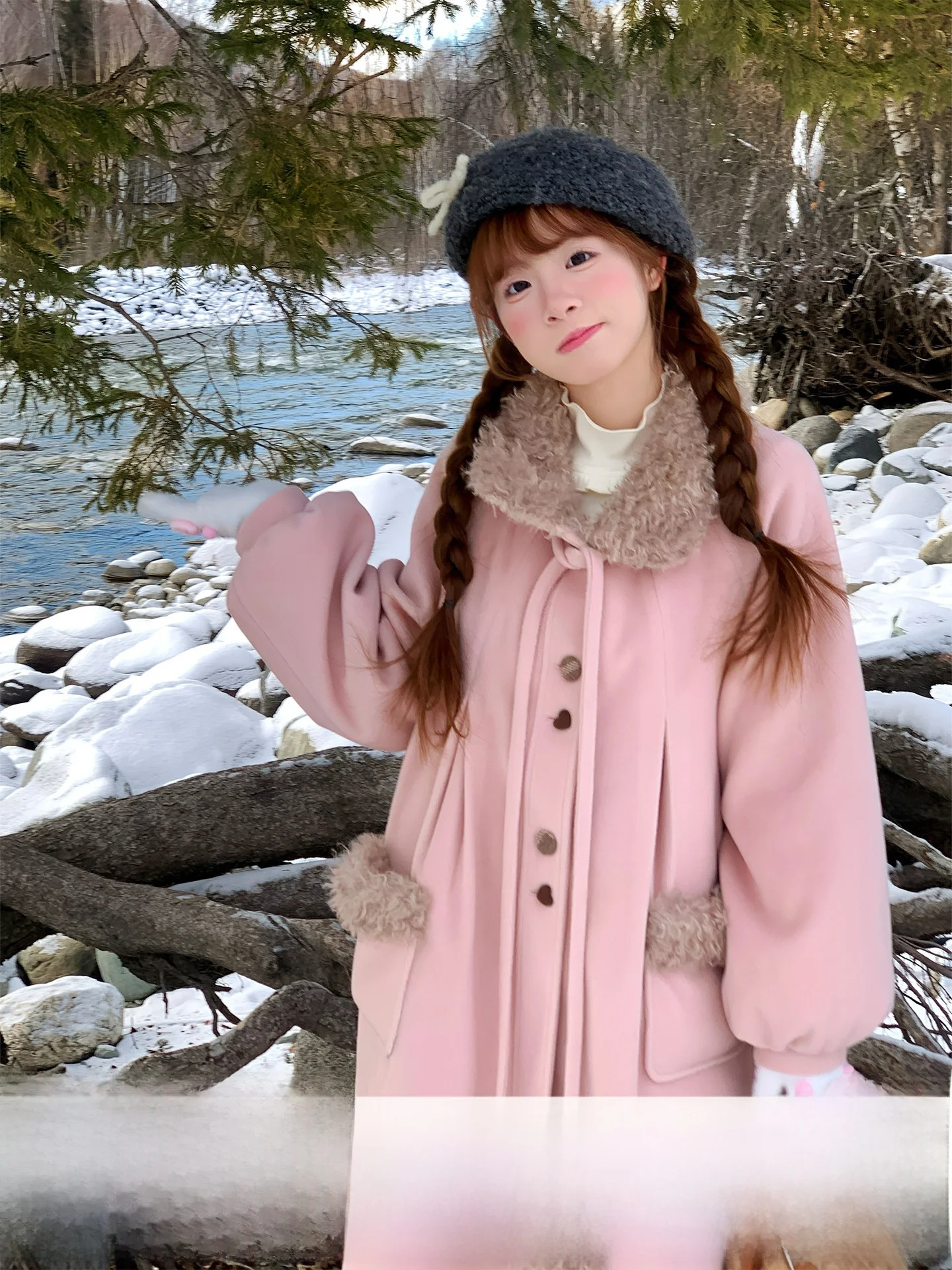 Sinsingirl Winter Pink Fur Collar Woolen Coat Medium Length Cotton Sandwich Outerwear Sweet Sle Long Sve Single Button
Sinsingirl Winter Pink Fur Collar Woolen Coat Medium Length Cotton Sandwich Outerwear Sweet Sle Long Sve Single Button