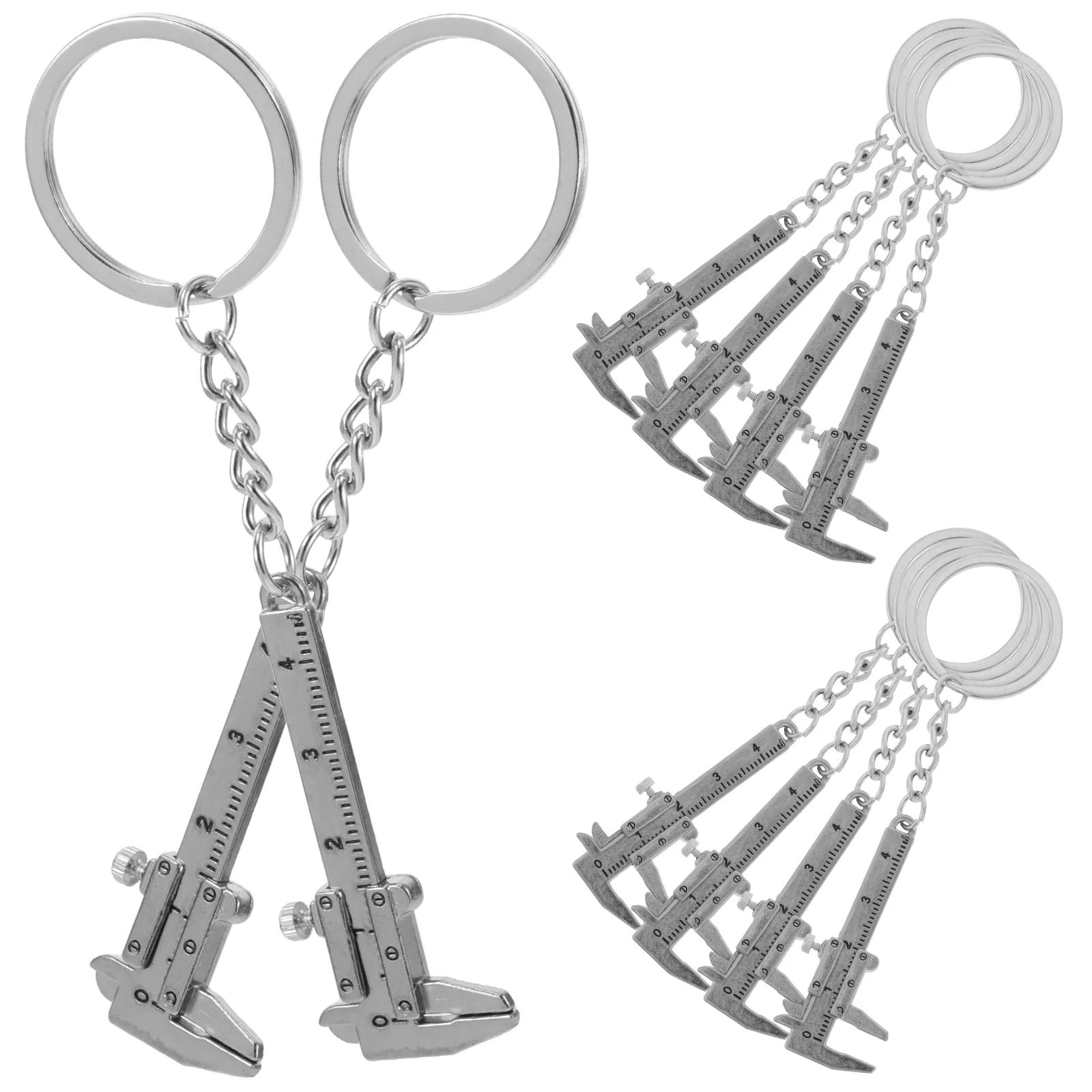 10pcs Mini Measurement Tool Keychain Tiny Movable Vernier Caliper Ruler Sliding Key Holder Rings Keychain Cool Keychain for Men
10pcs Mini Measurement Tool Keychain Tiny Movable Vernier Caliper Ruler Sliding Key Holder Rings Keychain Cool Keychain for Men