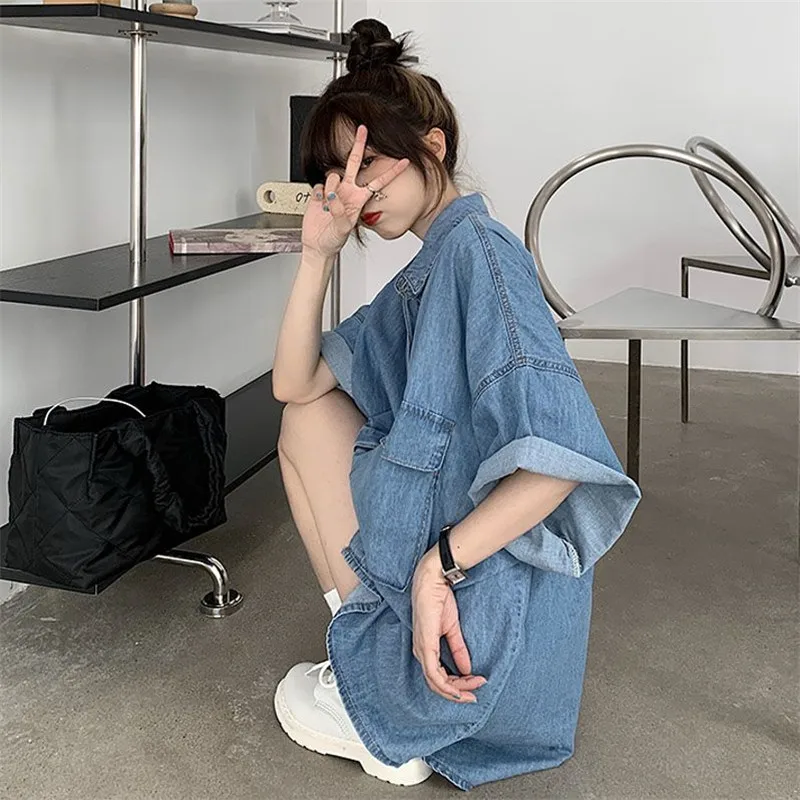 plus Size 300 Pounds Retro Denim Shirt Women's Fashionable Thin Outerwear Summer Casual Long Sleeve Collar Jacket
plus Size 300 Pounds Retro Denim Shirt Women's Fashionable Thin Outerwear Summer Casual Long Sleeve Collar Jacket