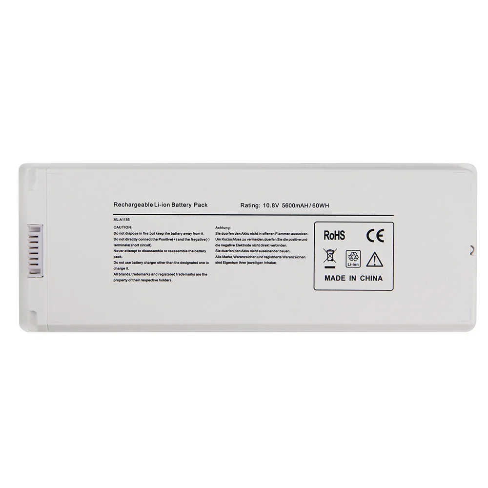 Brand New Replacement Battery A1181 A1185 For MacBook 13" MB402 MB403 MA566FE/A MB881LL/A 5600mAh 
Brand New Replacement Battery A1181 A1185 For MacBook 13" MB402 MB403 MA566FE/A MB881LL/A 5600mAh