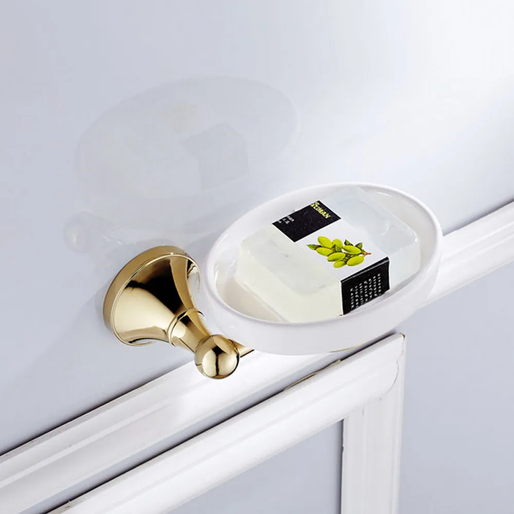 New Arrivals Gold Color Brass Wall Mounted Bathroom Ceramic Cup Soap Dish Holder Wba878
New Arrivals Gold Color Brass Wall Mounted Bathroom Ceramic Cup Soap Dish Holder Wba878