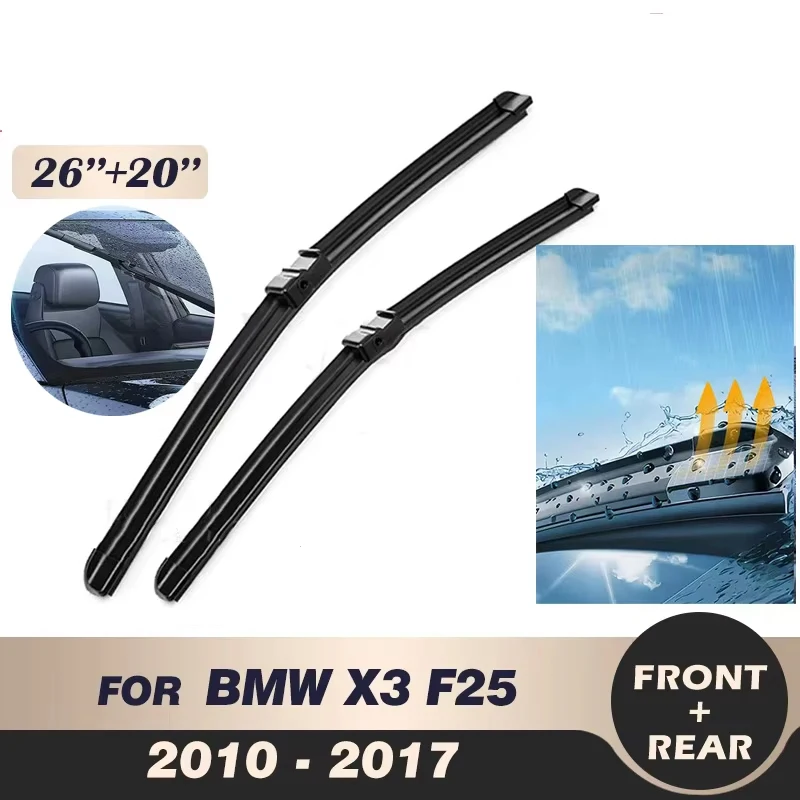Wiper Front Wiper Blades Set For BMW X3 F25 2010-2017 2011 2012 2013 Windshield Windscreen Front Rear Window 26"+20"
Wiper Front Wiper Blades Set For BMW X3 F25 2010-2017 2011 2012 2013 Windshield Windscreen Front Rear Window 26"+20"