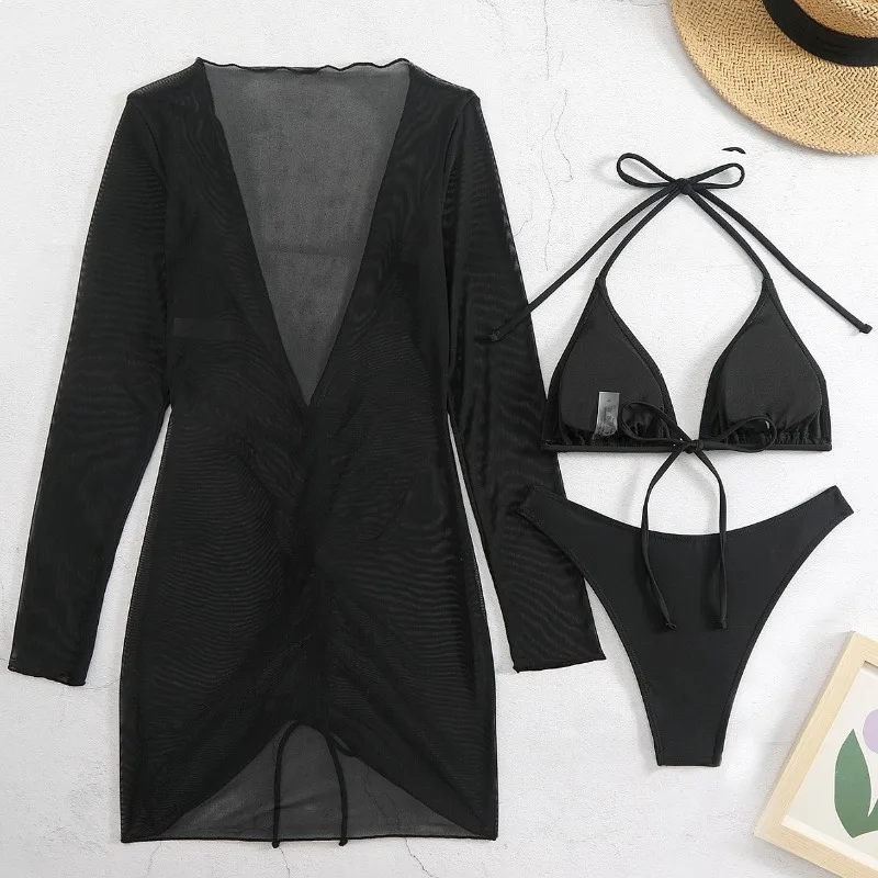 2026 New Long Sleeve Split 3 Piece Bikini Set Sexy Swimwear Soft Fabric For Summer Beach Pool Holiday Beachwear
2026 New Long Sleeve Split 3 Piece Bikini Set Sexy Swimwear Soft Fabric For Summer Beach Pool Holiday Beachwear