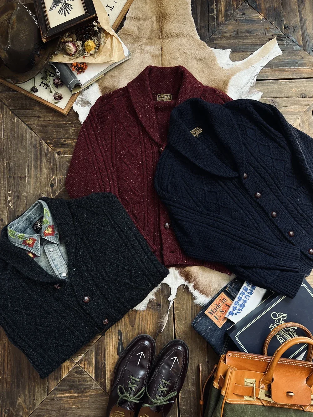 Tailor Brando Classic British Vintage-Heavyweight Lattice Twist Sweater Wool Cardigan Thickened Warm Coats
Tailor Brando Classic British Vintage-Heavyweight Lattice Twist Sweater Wool Cardigan Thickened Warm Coats