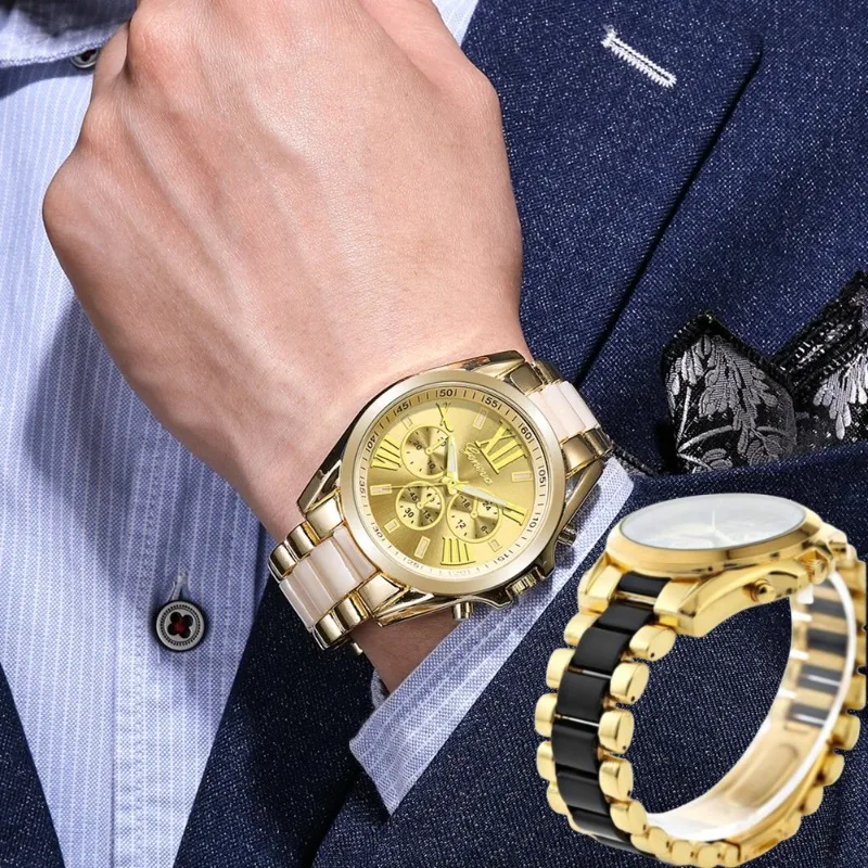 Luxury Brand Top Mens Watches Classic Gold Stainless Steel Quartz Wristwatch Large Dial Business Watch Clock Gifts Reloj Hombre
Luxury Brand Top Mens Watches Classic Gold Stainless Steel Quartz Wristwatch Large Dial Business Watch Clock Gifts Reloj Hombre
