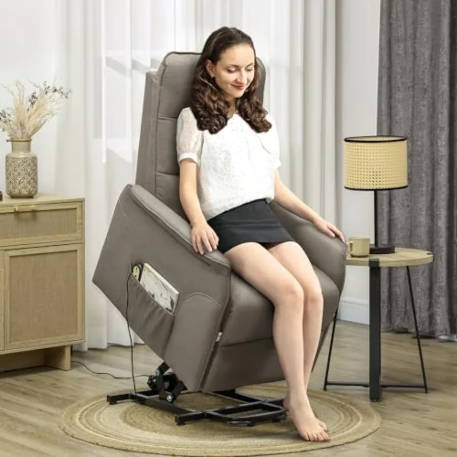 Power Lift Recliner Chair for Elderly, Fabric Lift Chair Sofa with Remote Control, Side Pockets, Pocket Spring, Tufted Back, Qu
Power Lift Recliner Chair for Elderly, Fabric Lift Chair Sofa with Remote Control, Side Pockets, Pocket Spring, Tufted Back, Qu
