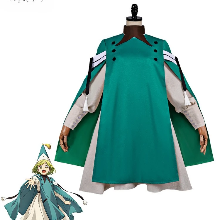Anime Atelier of Witch Hat Koko Coco Cosplay Green Cloak Costume Green Mage Cape White Inner Dress Hat Set Comic Con Halloween
Anime Atelier of Witch Hat Koko Coco Cosplay Green Cloak Costume Green Mage Cape White Inner Dress Hat Set Comic Con Halloween