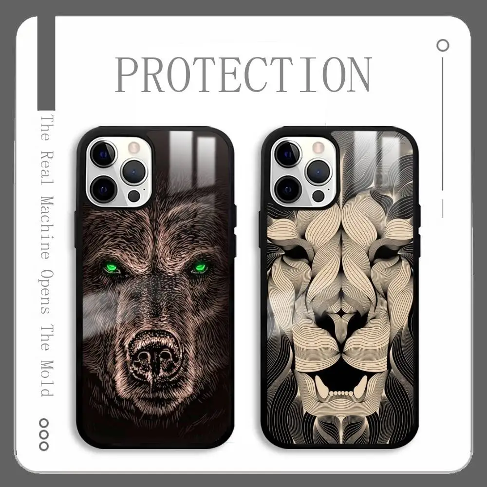 Beast Art Design Bear Lion Phone Case For IPhone 16 15 14 13 12 11 Pro Max Plus Mini Plus Hard Mirror Surface Protect Funda
Beast Art Design Bear Lion Phone Case For IPhone 16 15 14 13 12 11 Pro Max Plus Mini Plus Hard Mirror Surface Protect Funda